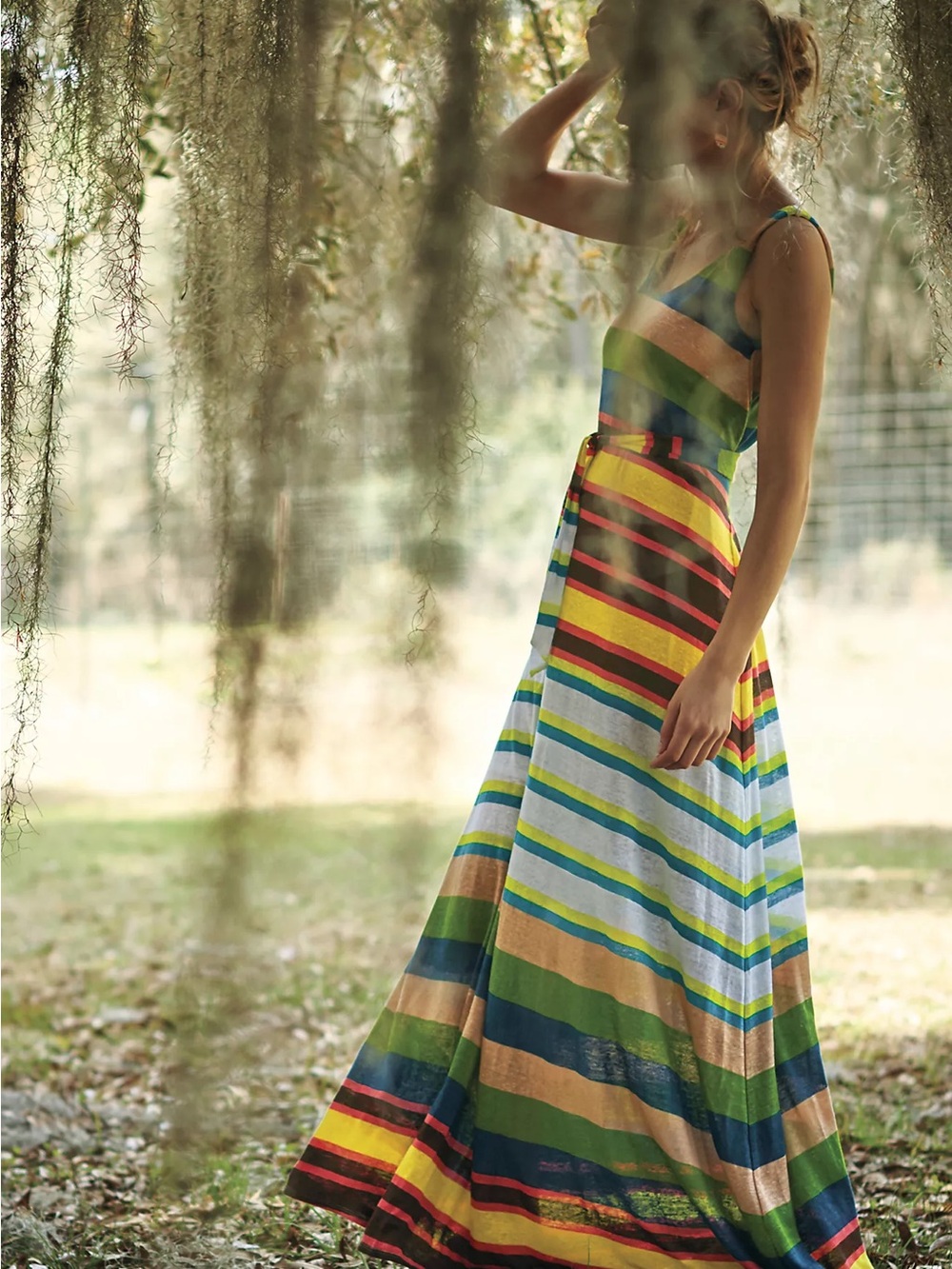 Spectrum Stripe Maxi Dress
